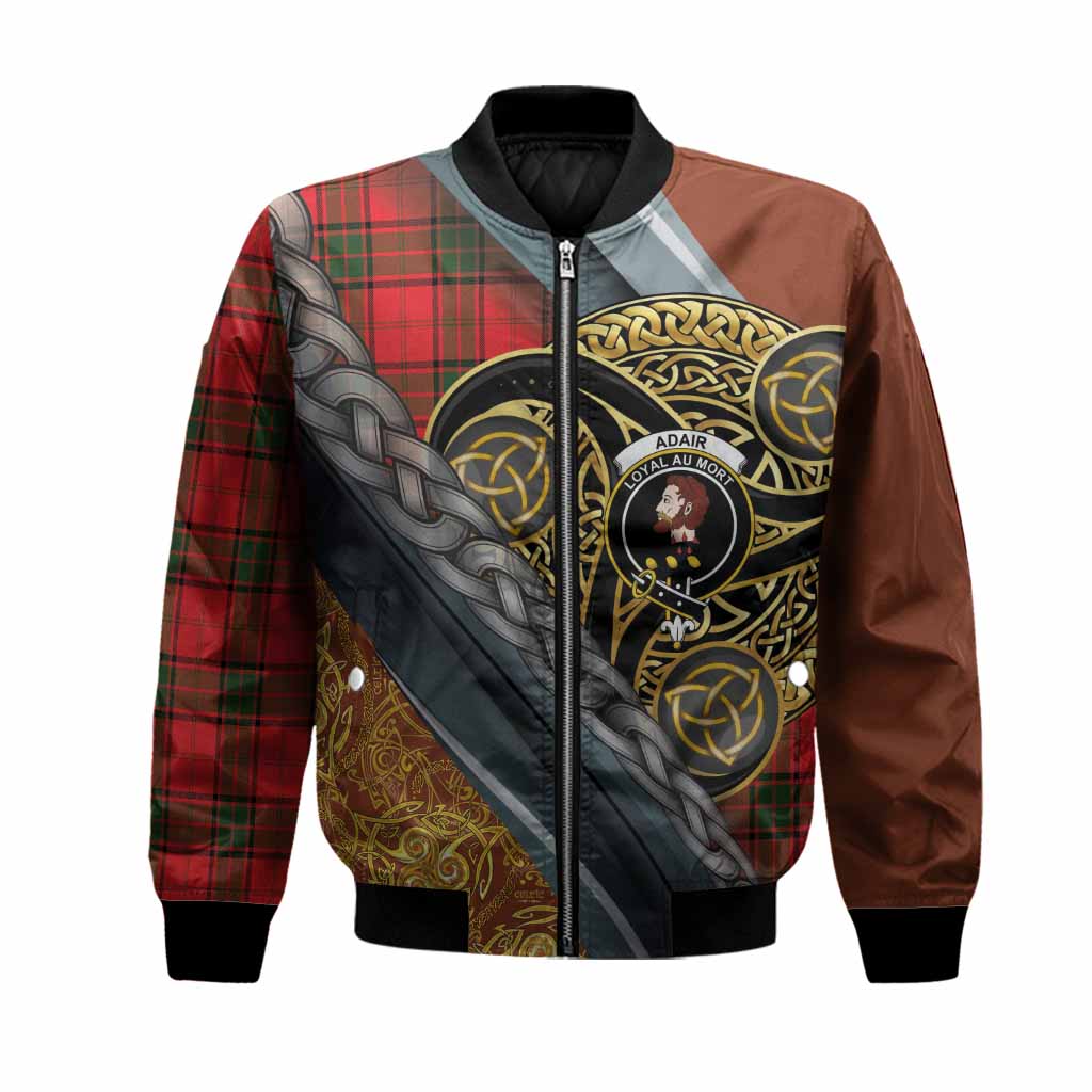 Adair Tartan Crest Bomber Jacket Scottish Triskele Celtic