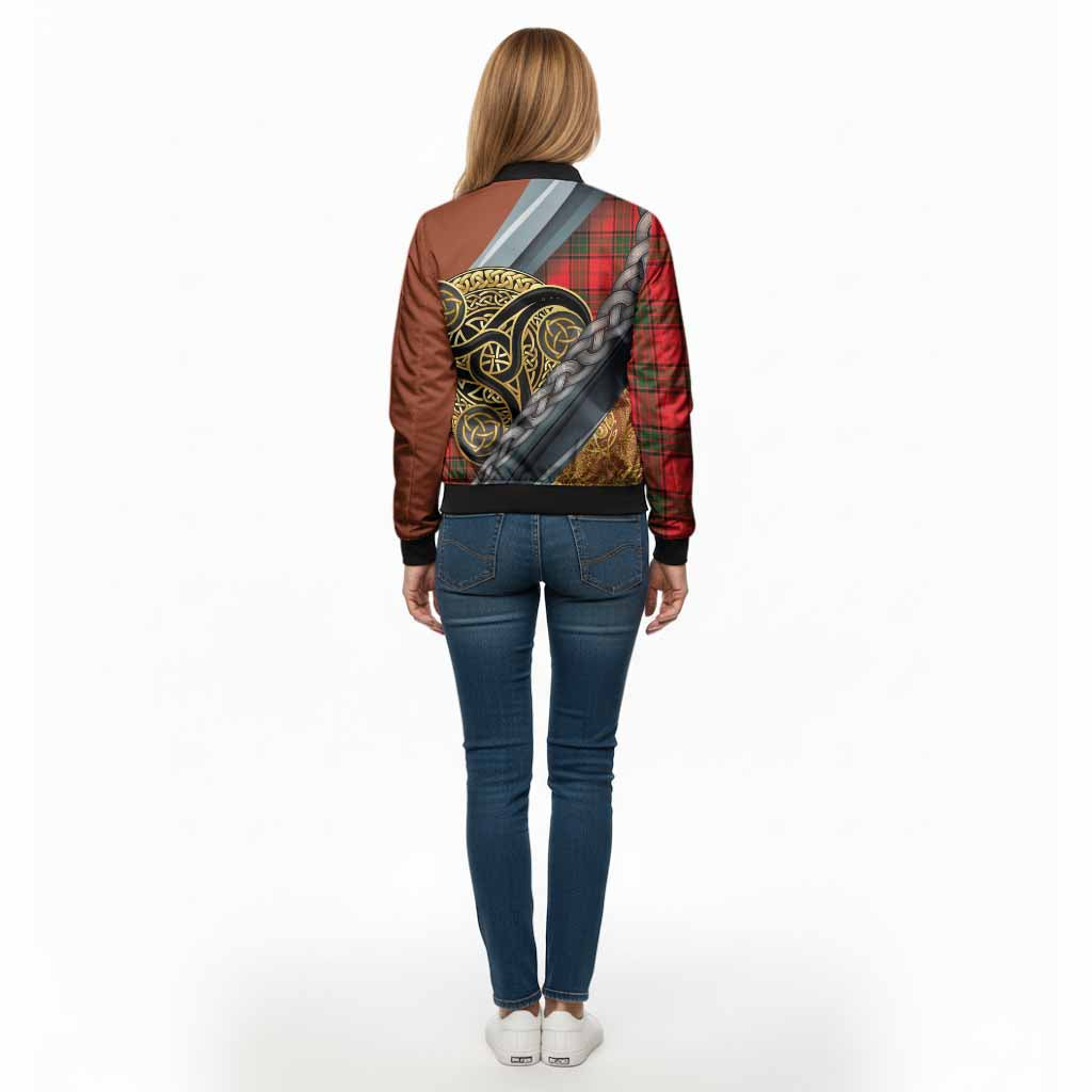 Adair Tartan Crest Bomber Jacket Scottish Triskele Celtic