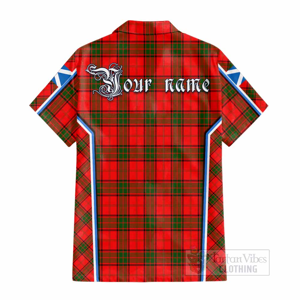 Adair Tartan Crest Cotton Hawaiian Shirt Scotland Coat of Arm Flag Style - Tartan Vibes Clothing