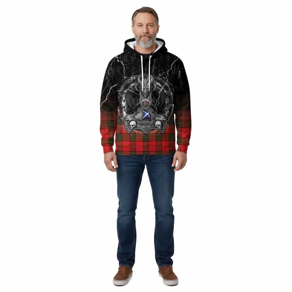 Adair Tartan Crest Cotton Hoodie Celtic Odin's Raven Legacy