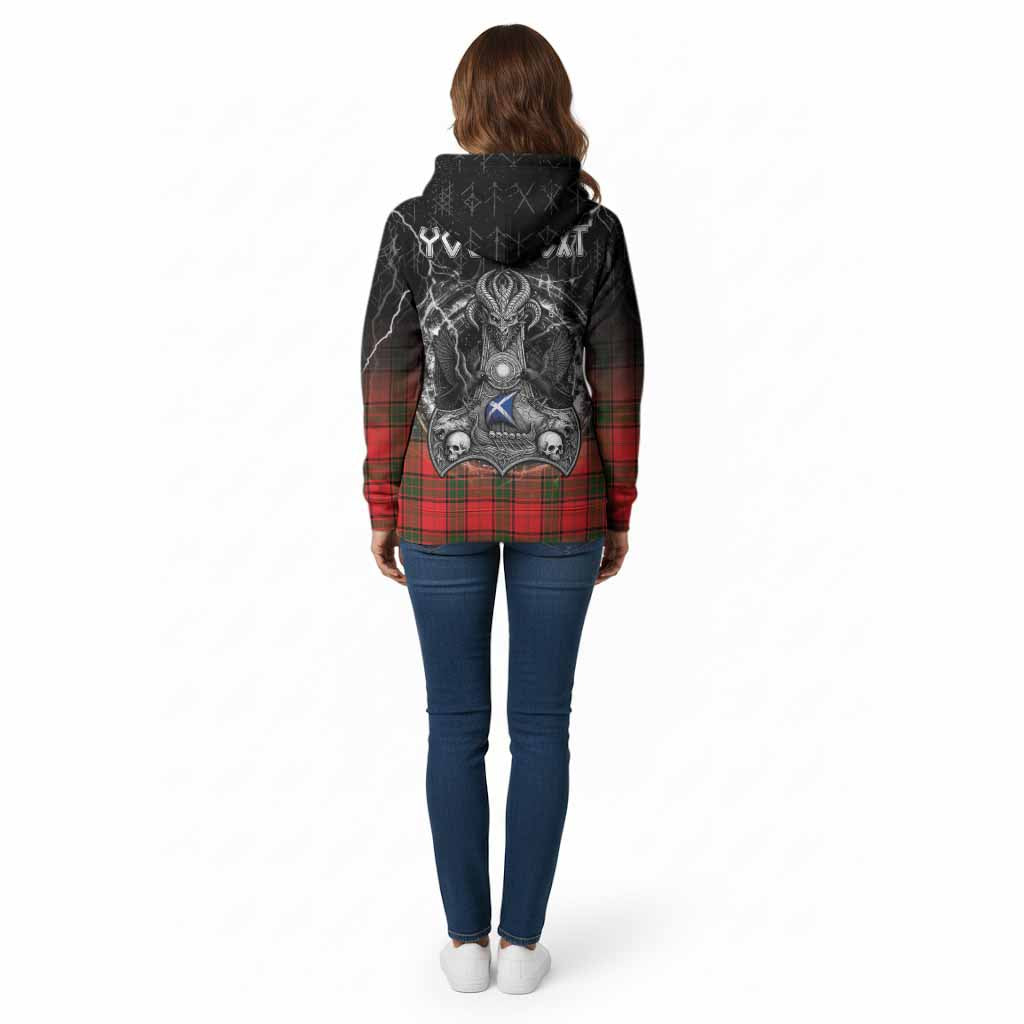 Adair Tartan Crest Cotton Hoodie Celtic Odin's Raven Legacy