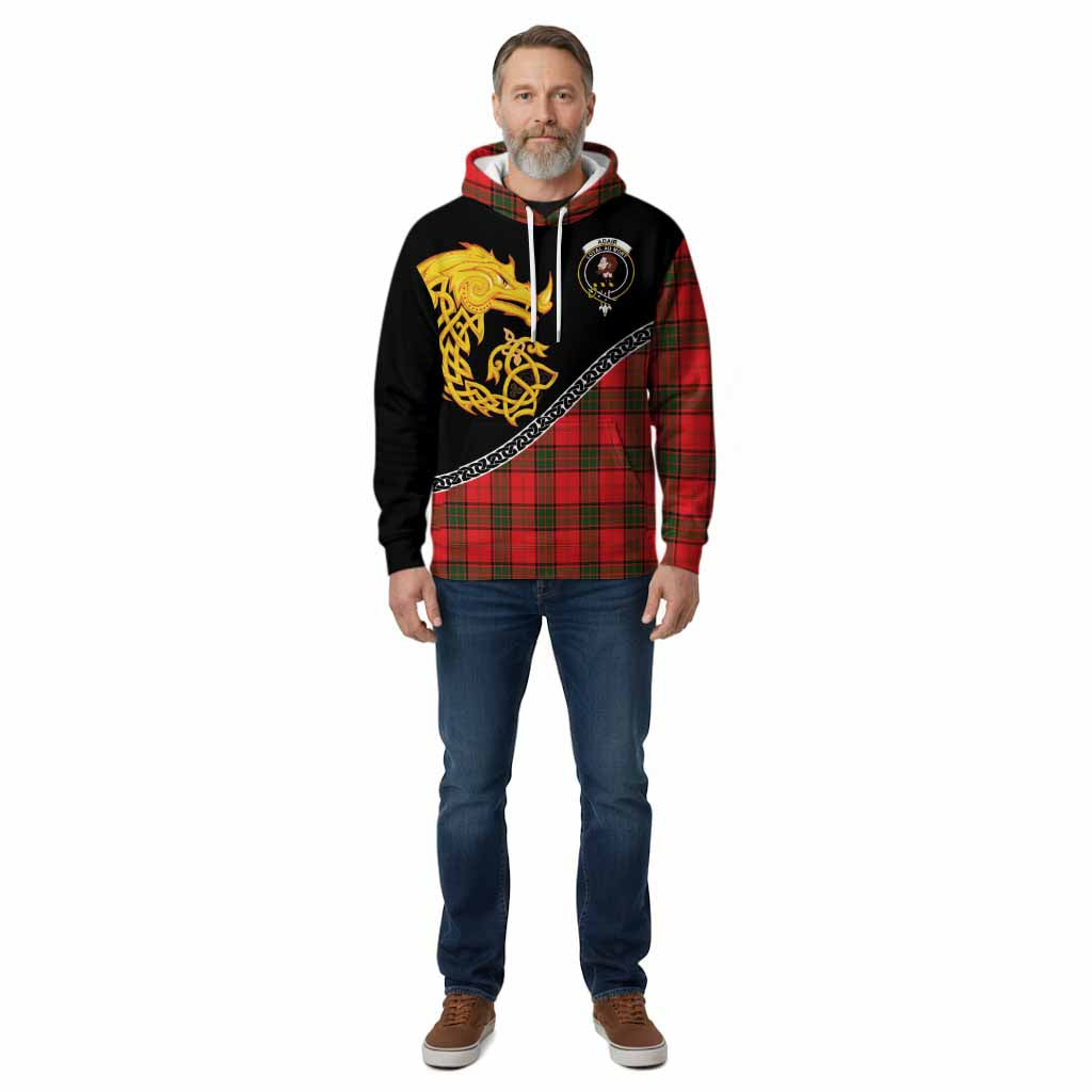 Adair Tartan Crest Cotton Hoodie Legendary Dragon Knot Half Style