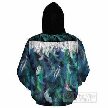 Adair Tartan Crest Cotton Hoodie New Zealand Maori Korowai Cloak