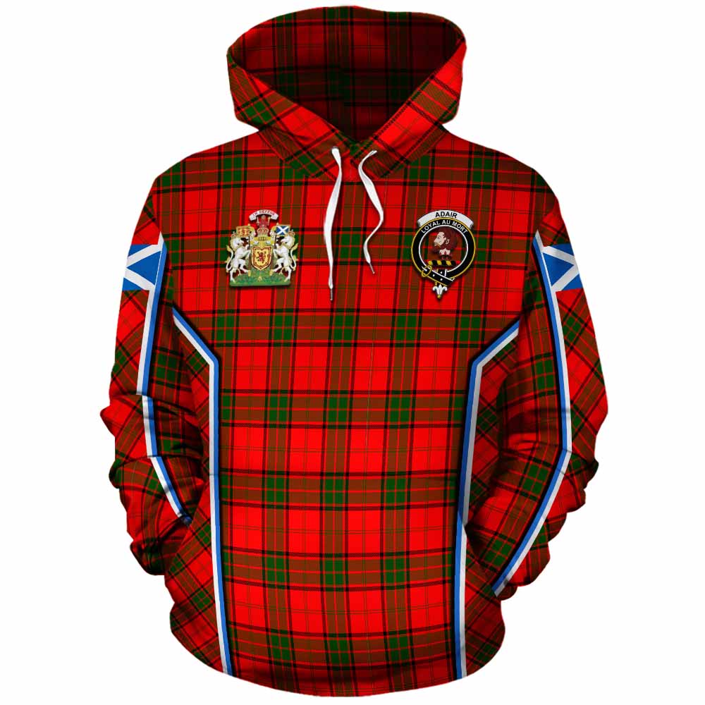 Adair Tartan Crest Cotton Hoodie Scotland Coat of Arm Flag Style - Tartan Vibes Clothing