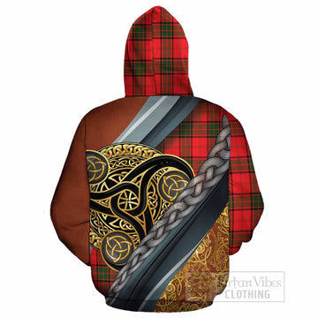 Adair Tartan Crest Cotton Hoodie Scottish Triskele Celtic
