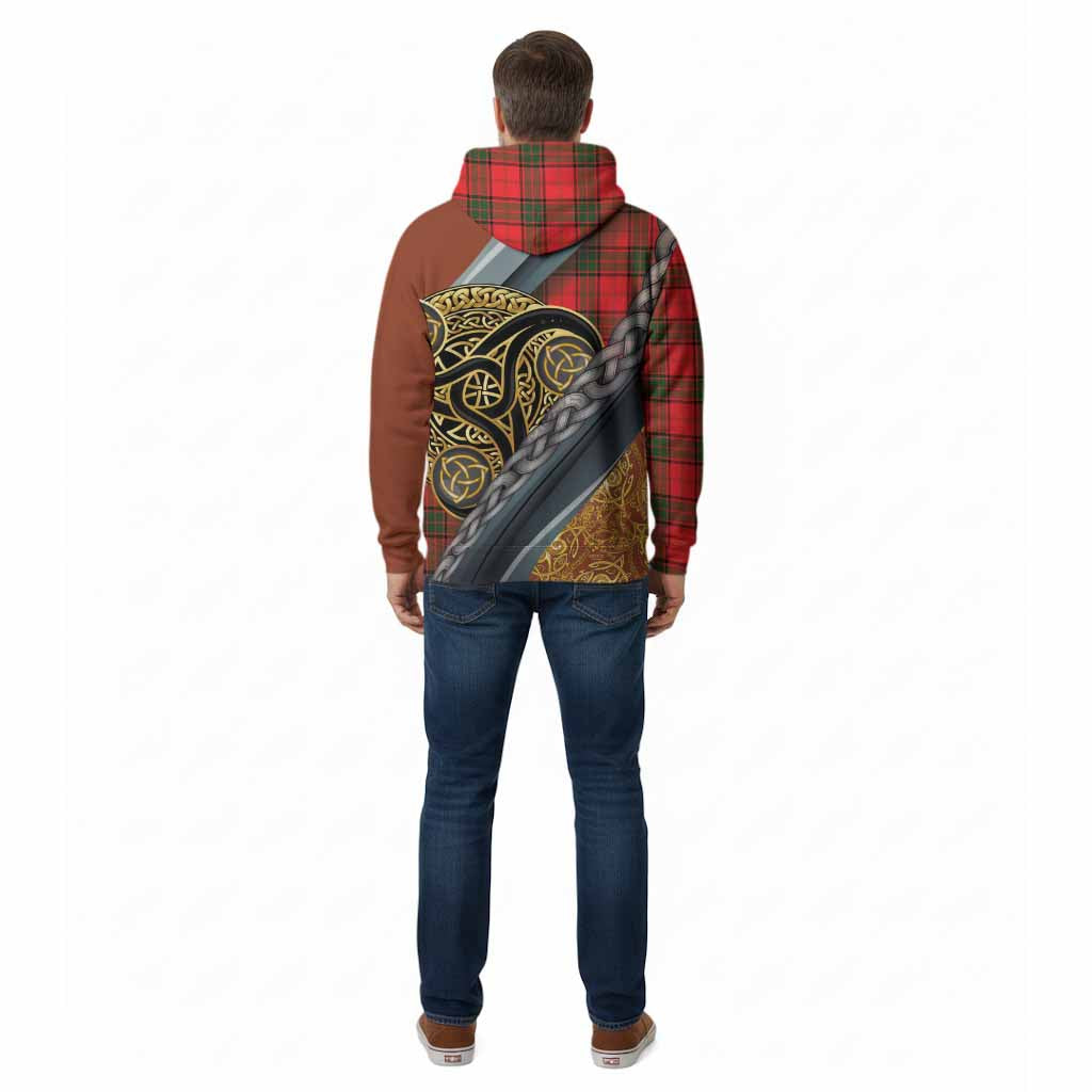 Adair Tartan Crest Cotton Hoodie Scottish Triskele Celtic