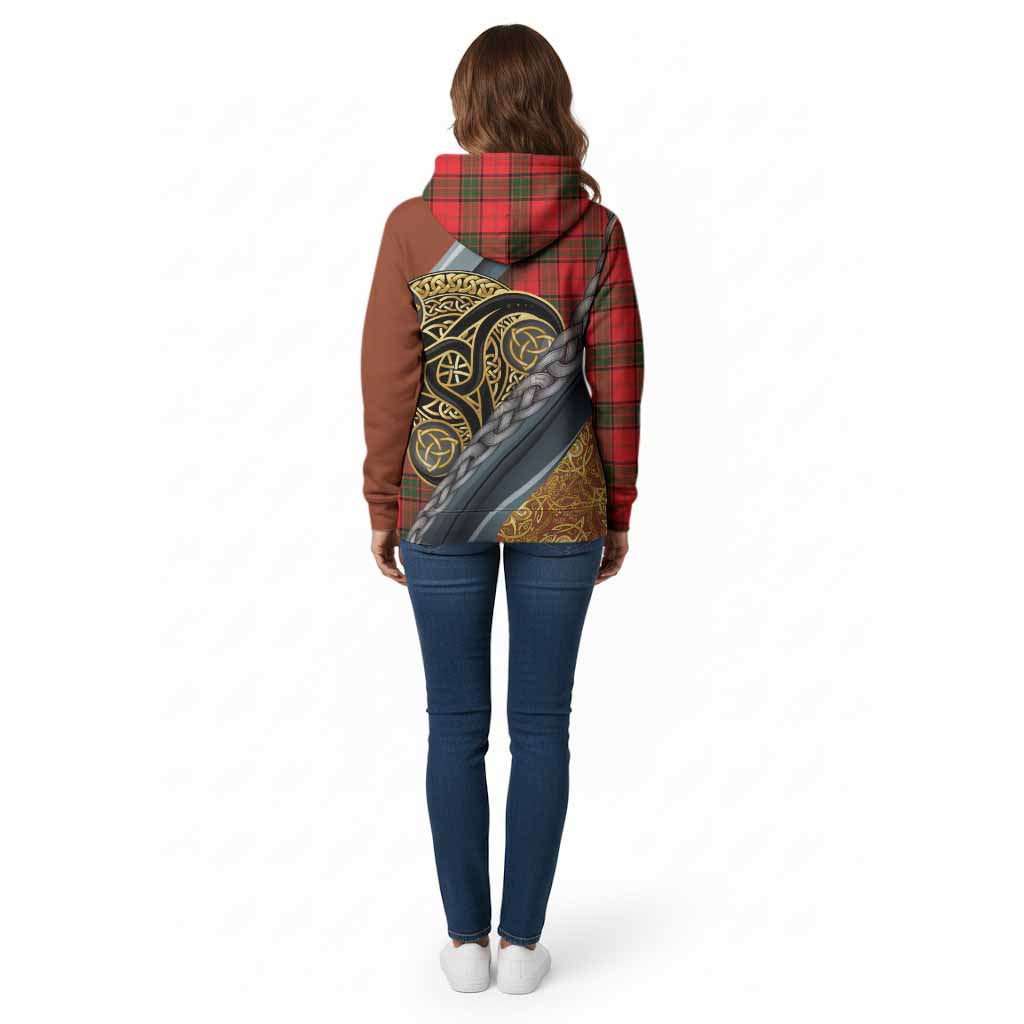 Adair Tartan Crest Cotton Hoodie Scottish Triskele Celtic