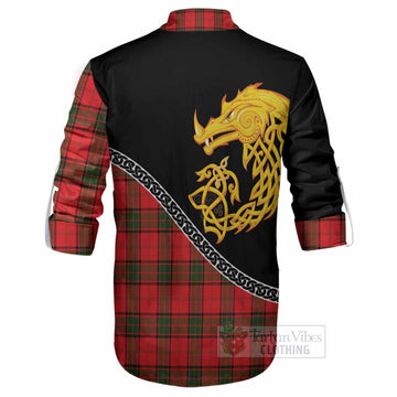 Adair Tartan Crest Ghillie Shirt Legendary Dragon Knot Half Style
