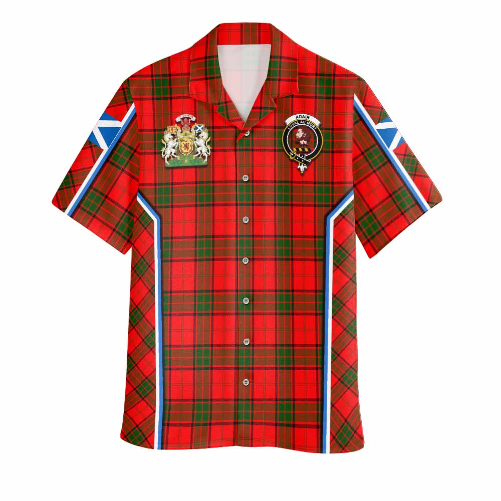 Adair Tartan Crest Hawaiian Shirt Scotland Coat of Arm Flag Style - Tartan Vibes Clothing