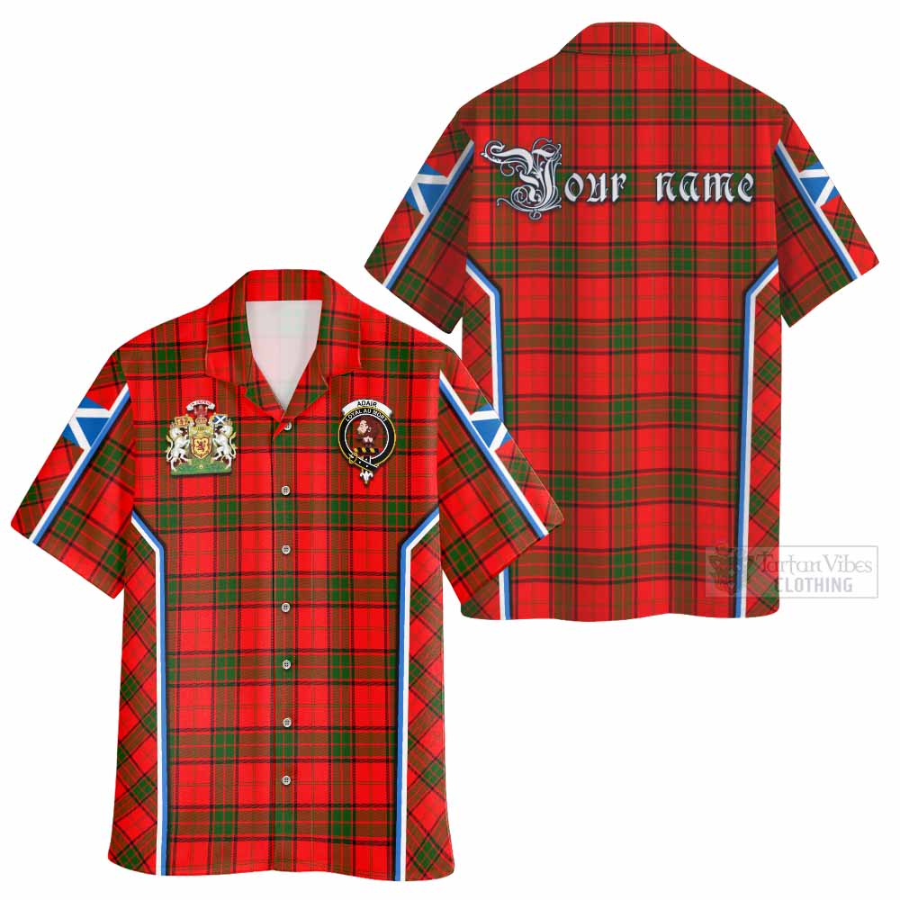 Adair Tartan Crest Hawaiian Shirt Scotland Coat of Arm Flag Style - Tartan Vibes Clothing