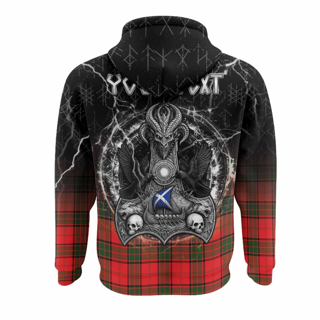 Adair Tartan Crest Hoodie Celtic Odin's Raven Legacy