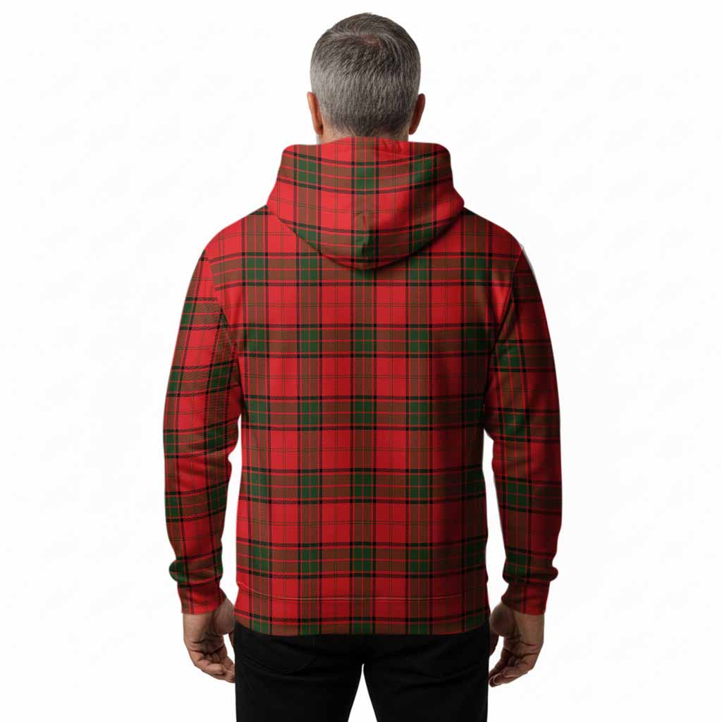 Adair Tartan Crest Hoodie Ferocious Lion Style