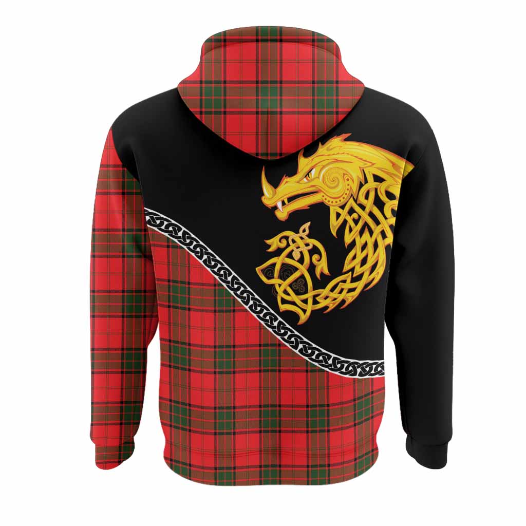 Adair Tartan Crest Hoodie Legendary Dragon Knot Half Style