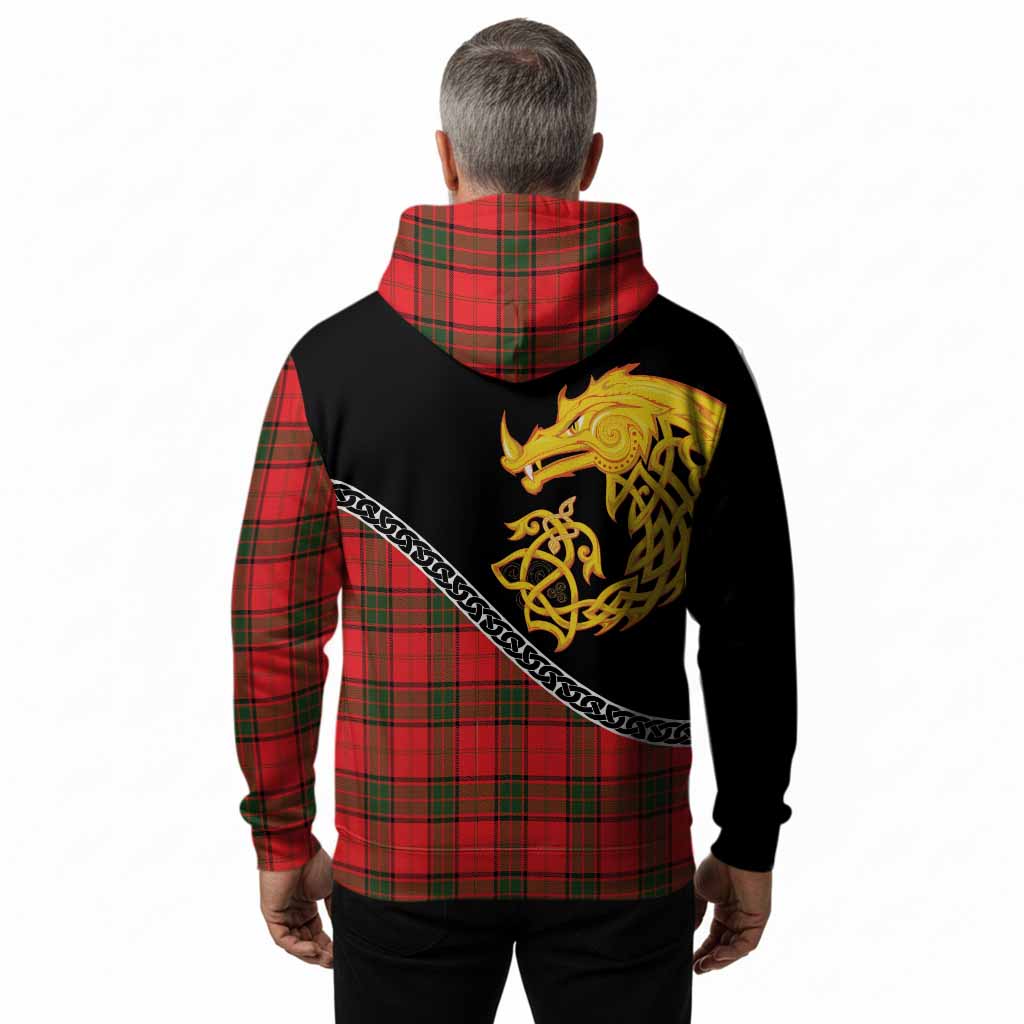 Adair Tartan Crest Hoodie Legendary Dragon Knot Half Style