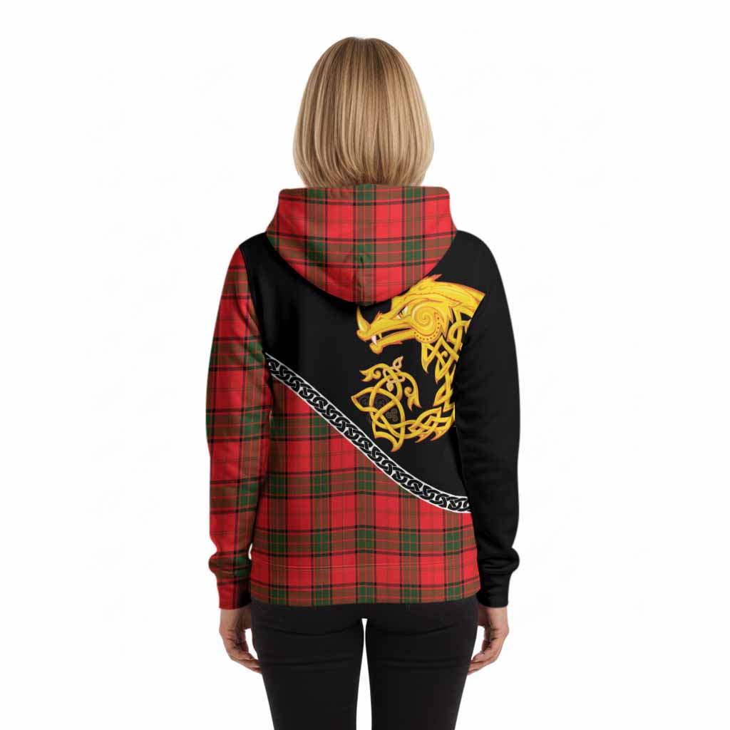 Adair Tartan Crest Hoodie Legendary Dragon Knot Half Style