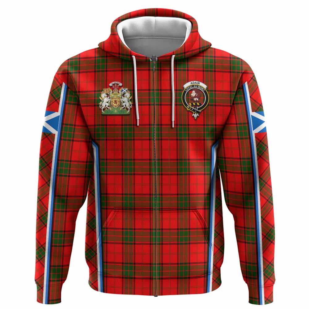 Adair Tartan Crest Hoodie Scotland Coat of Arm Flag Style - Tartan Vibes Clothing