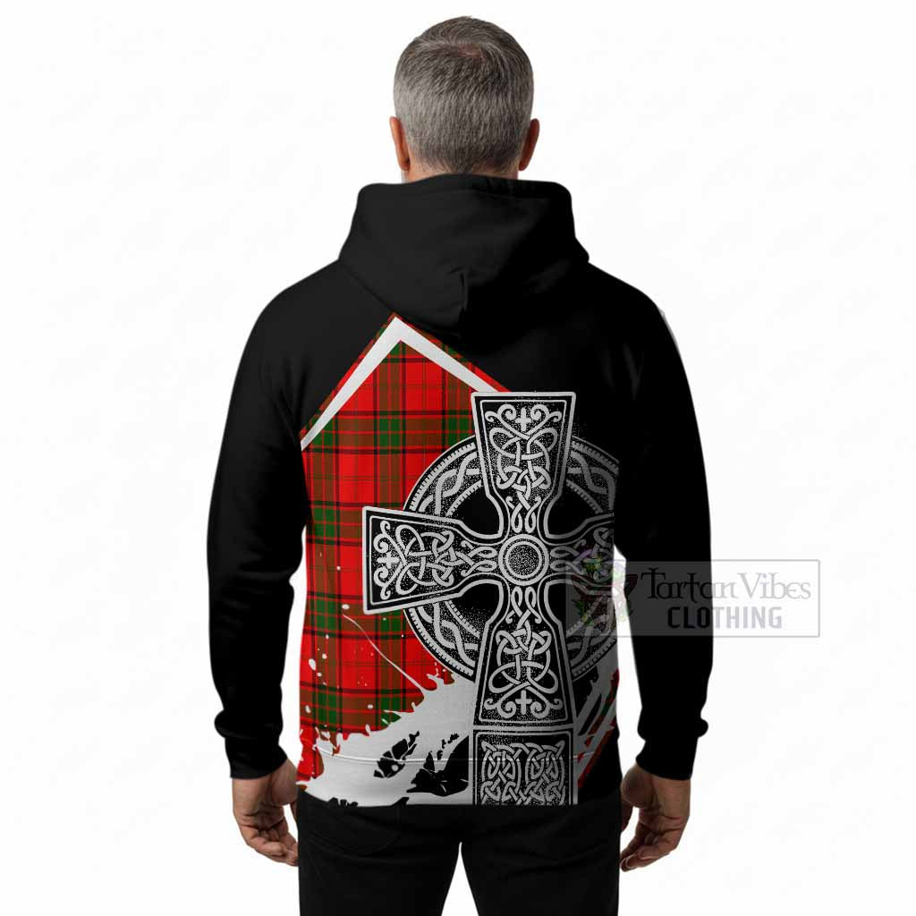 Adair Tartan Crest Hoodie Scottish Celtic Cross Heritage