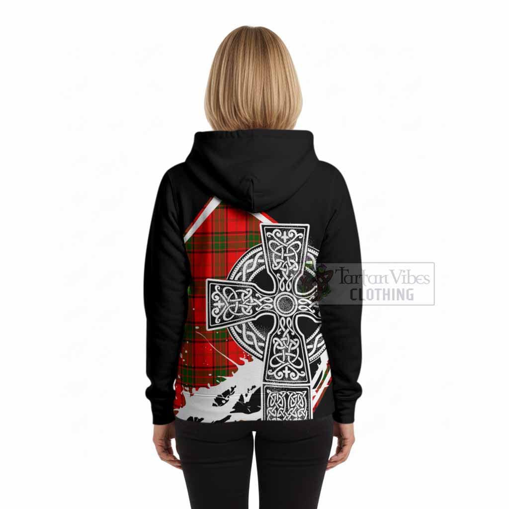 Adair Tartan Crest Hoodie Scottish Celtic Cross Heritage
