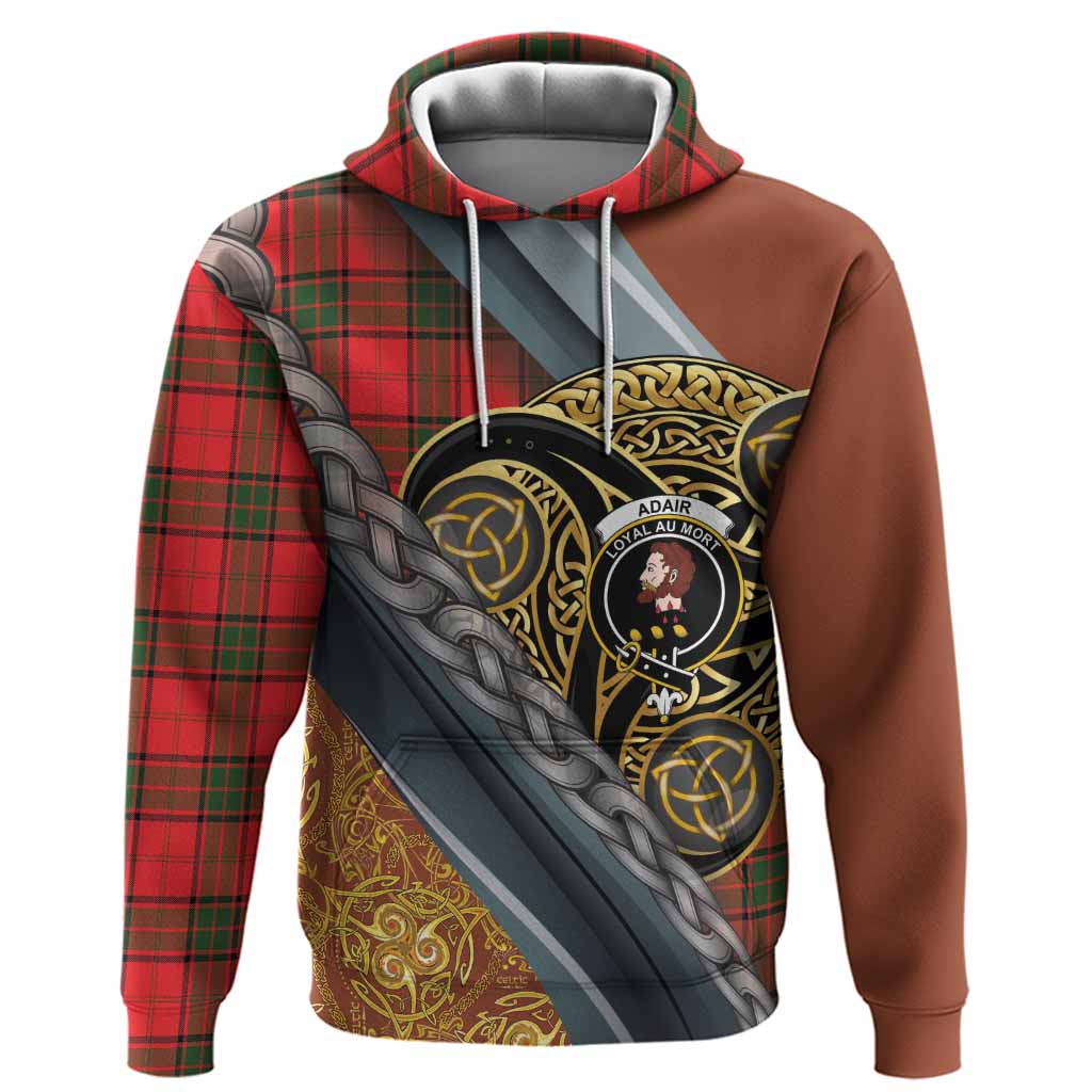 Adair Tartan Crest Hoodie Scottish Triskele Celtic