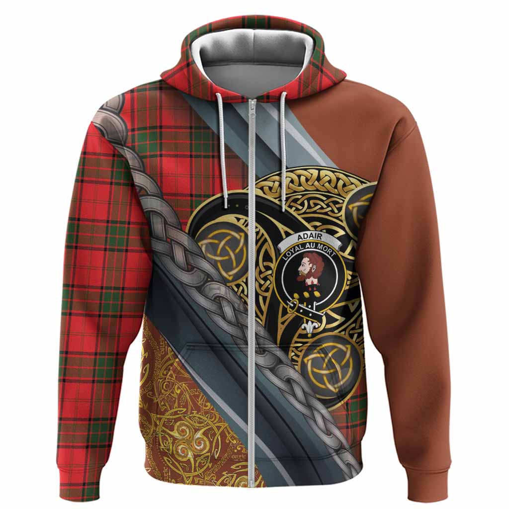 Adair Tartan Crest Hoodie Scottish Triskele Celtic