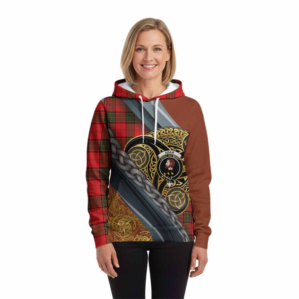 Adair Tartan Crest Hoodie Scottish Triskele Celtic