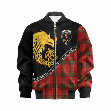 Adair Tartan Crest Kid Bomber Jacket Legendary Dragon Knot Half Style