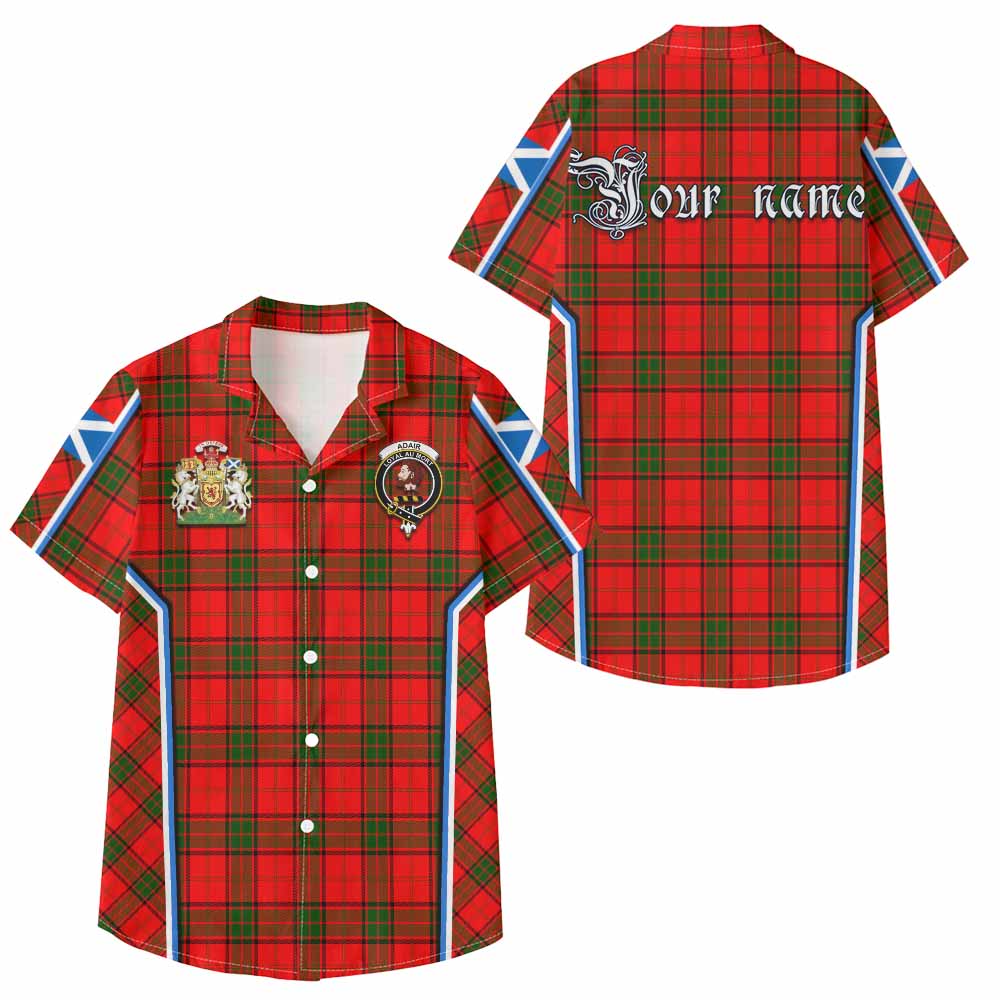 Adair Tartan Crest Kid Hawaiian Shirt Scotland Coat of Arm Flag Style - Tartan Vibes Clothing