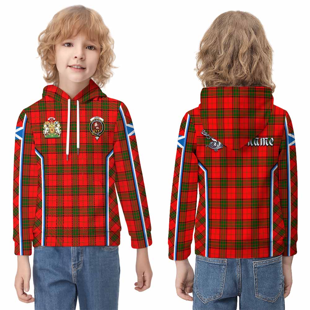 Adair Tartan Crest Kid Hoodie Scotland Coat of Arm Flag Style - Tartan Vibes Clothing