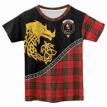 Adair Tartan Crest Kid T-shirt Legendary Dragon Knot Half Style