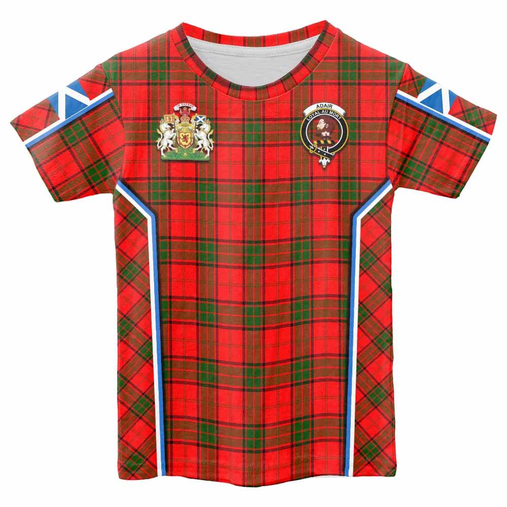 Adair Tartan Crest Kid T-shirt Scotland Coat of Arm Flag Style - Tartan Vibes Clothing