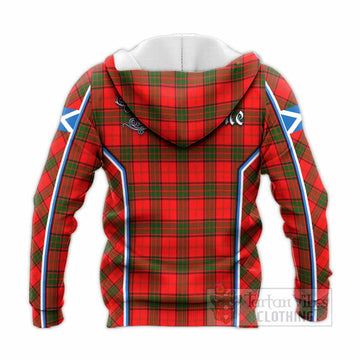 Adair Tartan Crest Knitted Hoodie Scotland Coat of Arm Flag Style - Tartan Vibes Clothing