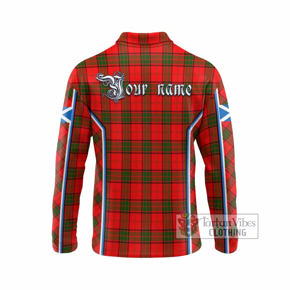 Adair Tartan Crest Long Sleeve Polo Shirt Scotland Coat of Arm Flag Style - Tartan Vibes Clothing