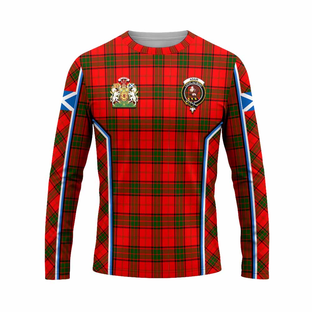 Adair Tartan Crest Long Sleeve T-Shirt Scotland Coat of Arm Flag Style - Tartan Vibes Clothing
