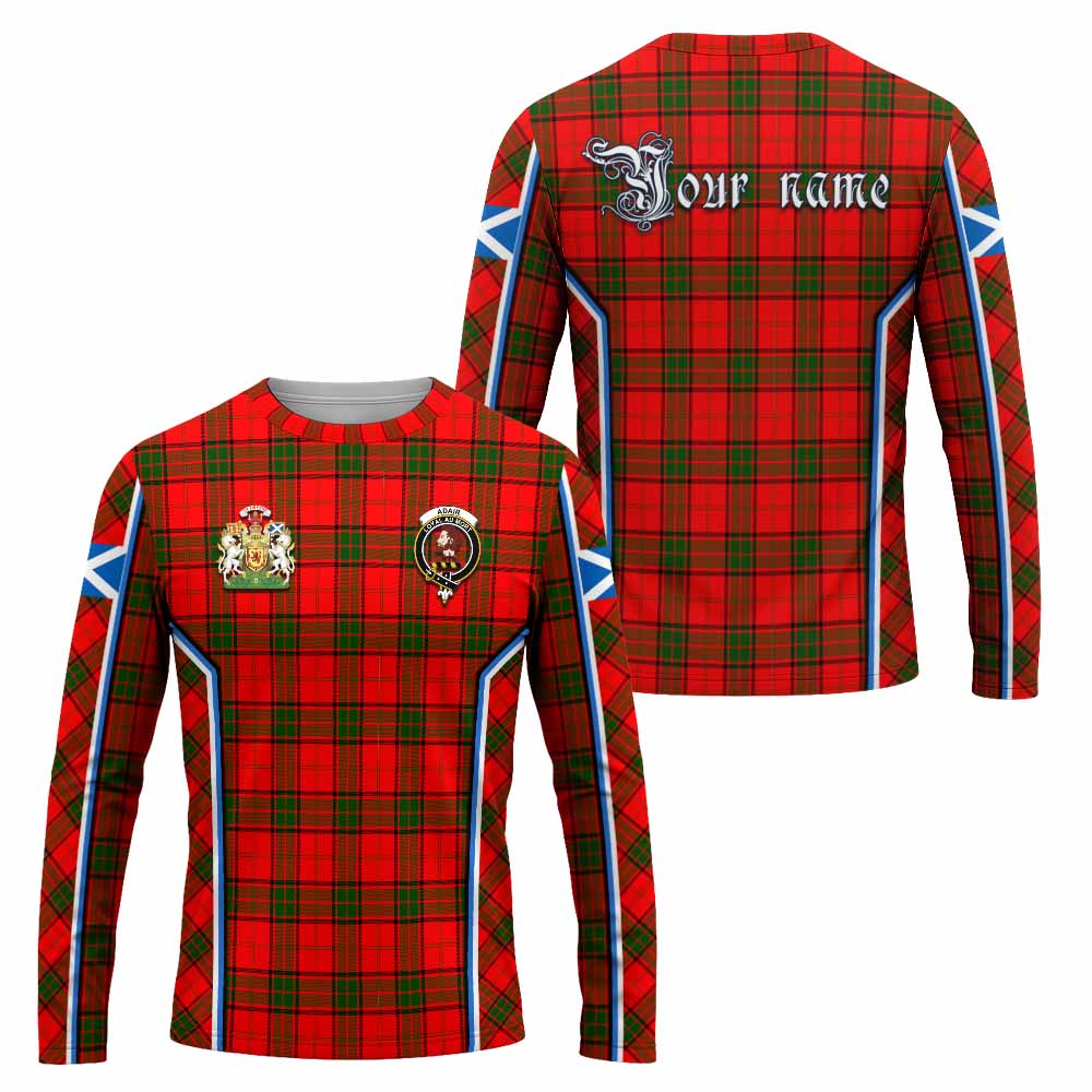 Adair Tartan Crest Long Sleeve T-Shirt Scotland Coat of Arm Flag Style - Tartan Vibes Clothing