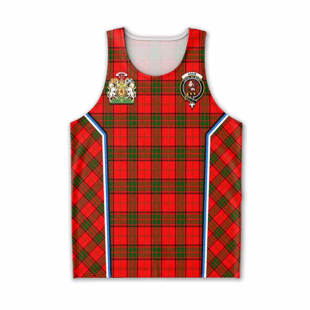 Adair Tartan Crest Men Tank Top Scotland Coat of Arm Flag Style - Tartan Vibes Clothing