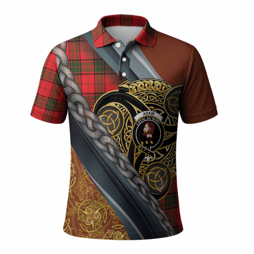 Adair Tartan Crest Polo Shirt Scottish Triskele Celtic
