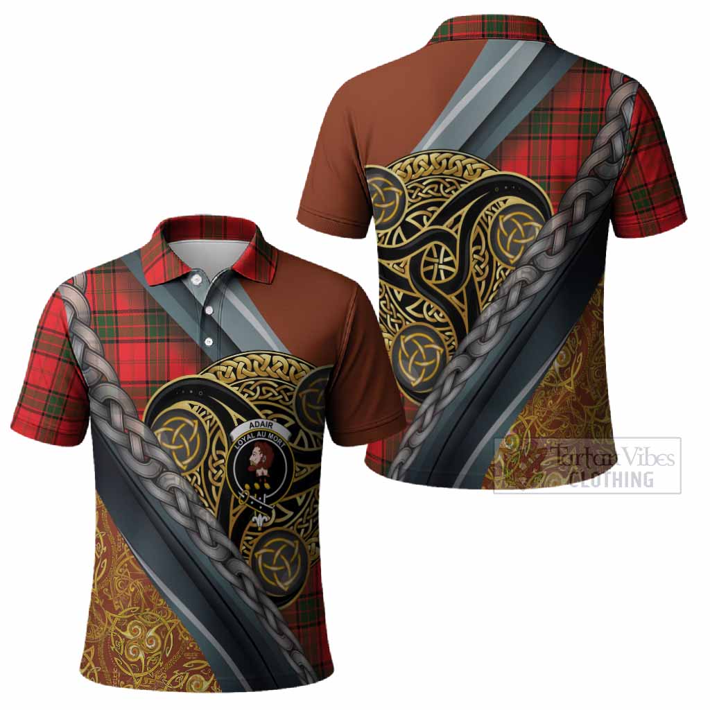 Adair Tartan Crest Polo Shirt Scottish Triskele Celtic