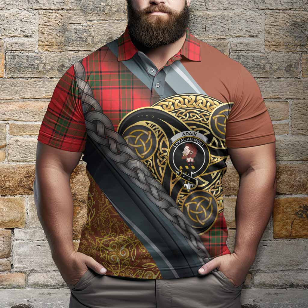 Adair Tartan Crest Polo Shirt Scottish Triskele Celtic