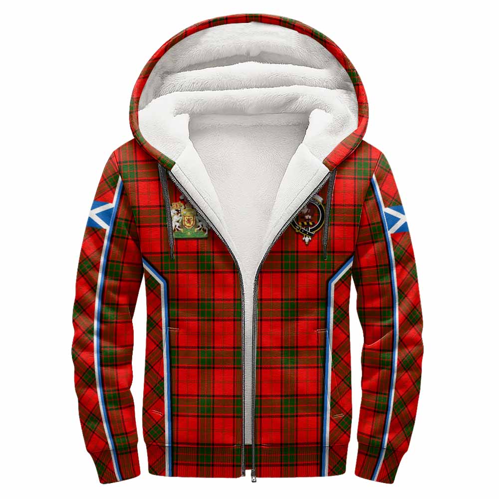 Adair Tartan Crest Sherpa Hoodie Scotland Coat of Arm Flag Style - Tartan Vibes Clothing