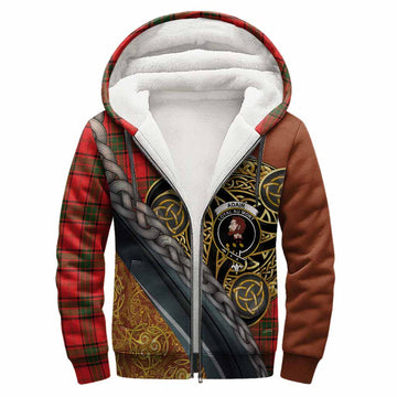 Adair Tartan Crest Sherpa Hoodie Scottish Triskele Celtic