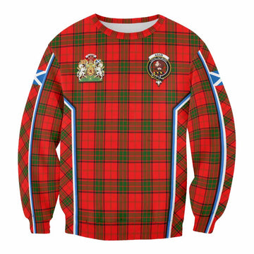Adair Tartan Crest Sweatshirt Scotland Coat of Arm Flag Style