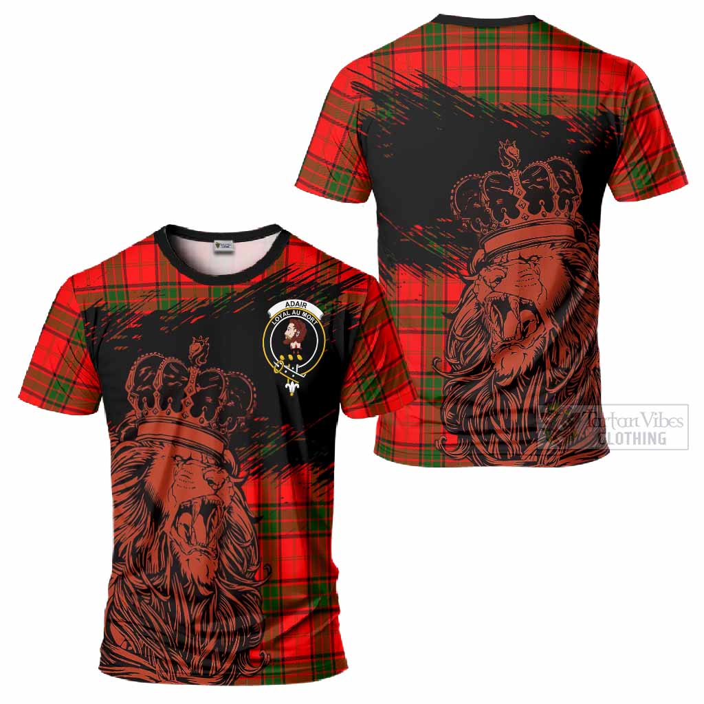 Adair Tartan Crest T-Shirt Crowned Lion Heritage Style