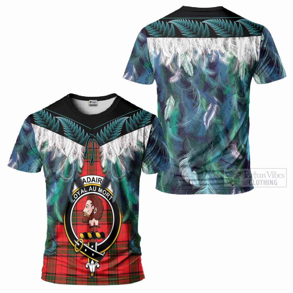 Adair Tartan Crest T-Shirt New Zealand Maori Korowai Cloak