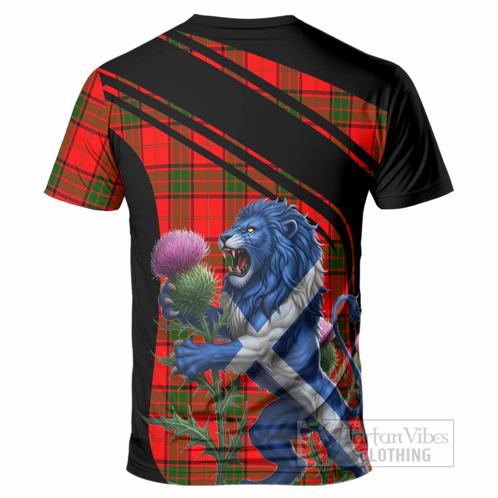 Adair Tartan Crest T-Shirt Scottish Lion Rampant Thistle