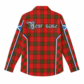 Adair Tartan Crest Women Casual Shirt Scotland Coat of Arm Flag Style