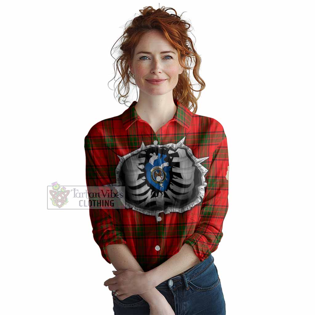 Adair Tartan Crest Women Casual Shirt Scotland In My Veins