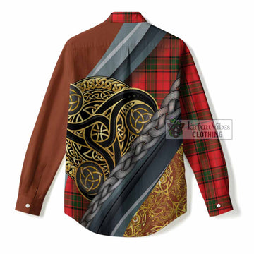 Adair Tartan Crest Women Casual Shirt Scottish Triskele Celtic