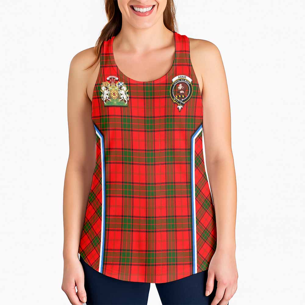 Adair Tartan Crest Women Racerback Tanks Scotland Coat of Arm Flag Style - Tartan Vibes Clothing