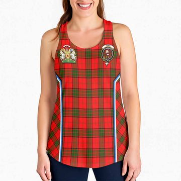 Adair Tartan Crest Women Racerback Tanks Scotland Coat of Arm Flag Style - Tartan Vibes Clothing