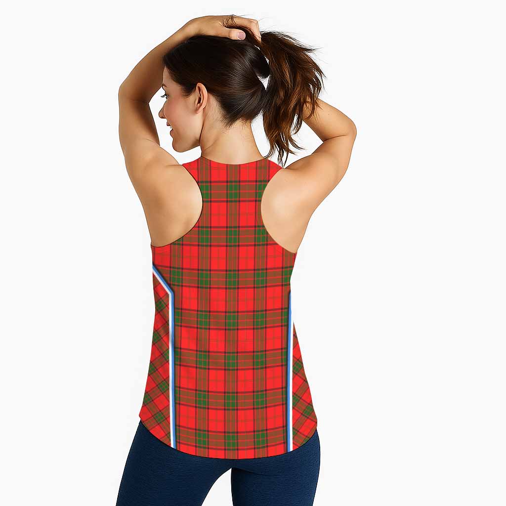 Adair Tartan Crest Women Racerback Tanks Scotland Coat of Arm Flag Style - Tartan Vibes Clothing